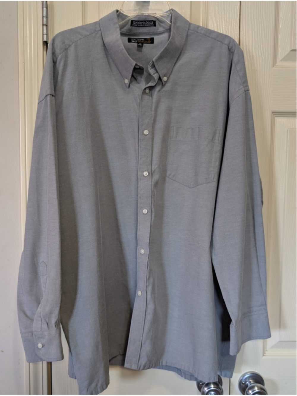 Men's Falcon Bay Casual Button Down Shirt XXL Grey
